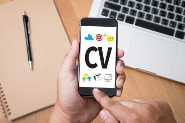 CV - özgeçmiş (iş röportaj konseptiyle iş Cv r