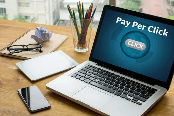 PPC - Concetto Pay Per Click — Foto Stock