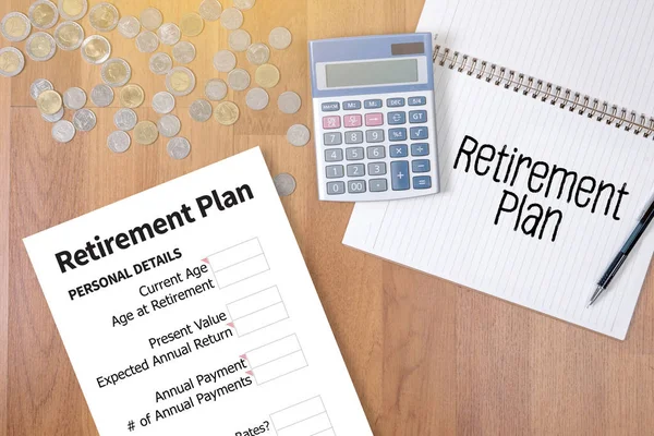 Důchodový plán půjčky odpovědnosti daňový formulář k penzijním plánem — Stock fotografie