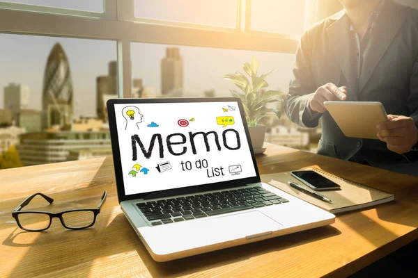 Memo List and To Do List Memo, Planning Strategy Memo — стоковое фото