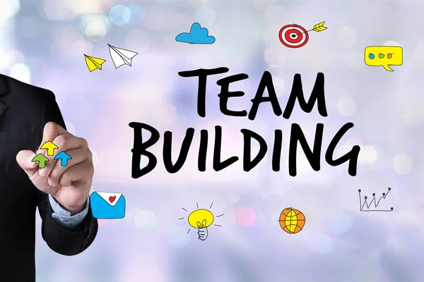 Team-Building партнерства співпраці випадкові люди і разо — стокове фото