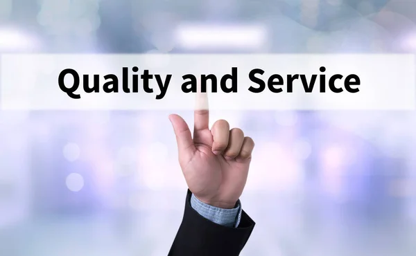 Calidad y Servicio, Calidad - Servicio - Precio — Foto de Stock