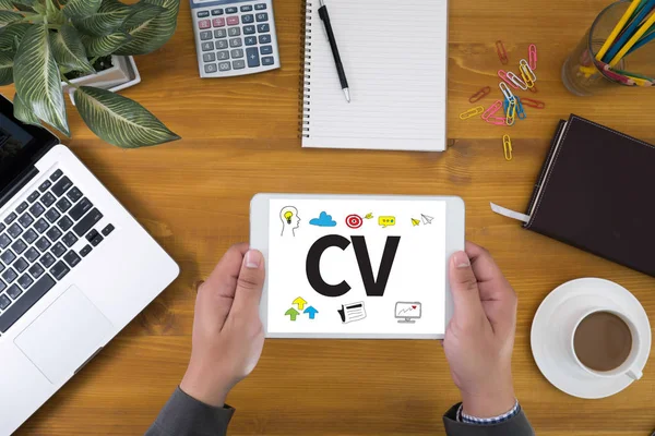 CV - Curriculum Vitae (Concetto di colloquio di lavoro con le imprese CV r — Foto Stock