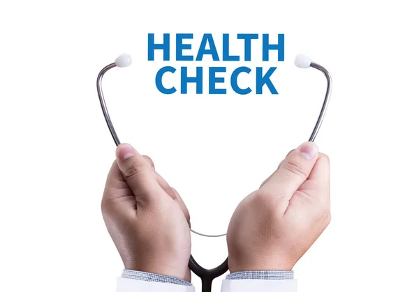 Охорона здоров'я CHECK Цифрова перевірка охорони здоров'я — стокове фото