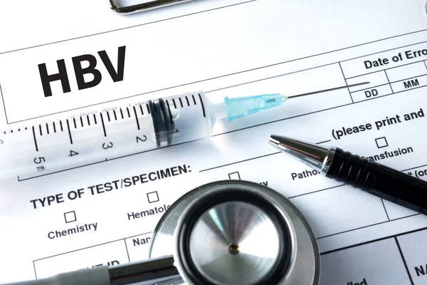 Virus dell'epatite B dell'HBV, virus dell'epatite B (HBV) (PDB 1QGT ) — Foto Stock