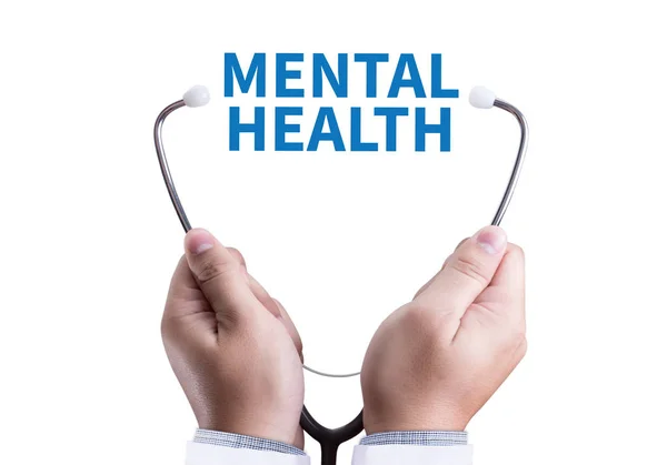 Salud Mental Salud Mental Manejo del Estrés Psicológico y — Foto de Stock