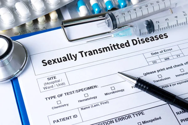 Заболевания, передающиеся половым путем HIV, HBV, HCV, Syphilis STD, ST — стоковое фото