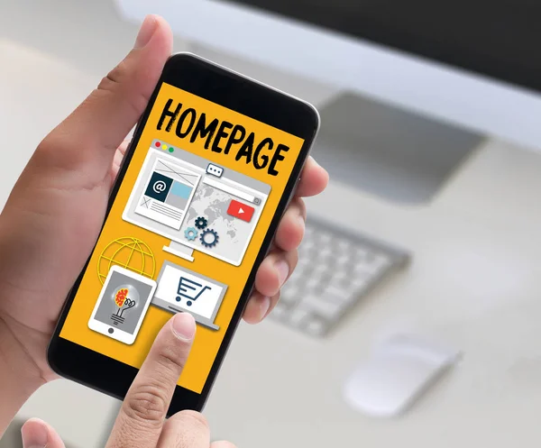 Homepage globale adres Browser Homepage Internet Website Des — Stockfoto