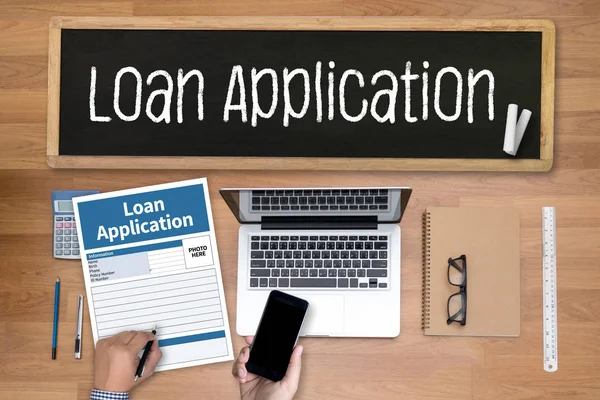 Loan Financial Application Form Filling the form of business cre