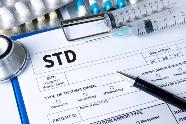 Doenças Sexualmente Transmissíveis HIV, HBV, HCV, Sífilis DST, ST — Fotografia de Stock