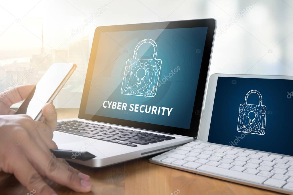 CYBER SECURITY Business, technology, internet and networking con