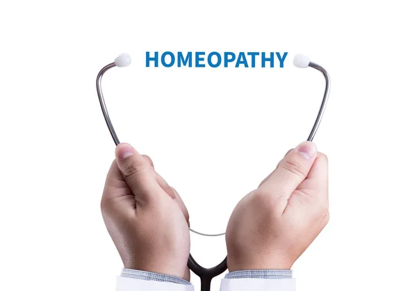 HOMEOPATHY - гомеопатія концепція з гомеопатичною медициною Хо — стокове фото