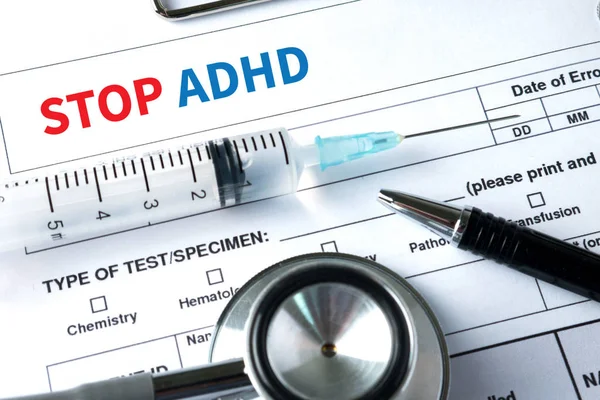 STOP ADHD CONCEPT Médecin main médecin doct professionnel — Photo