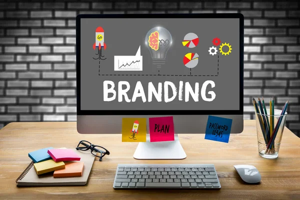 Business Branding , Branding word , Brand Building concept , Bus