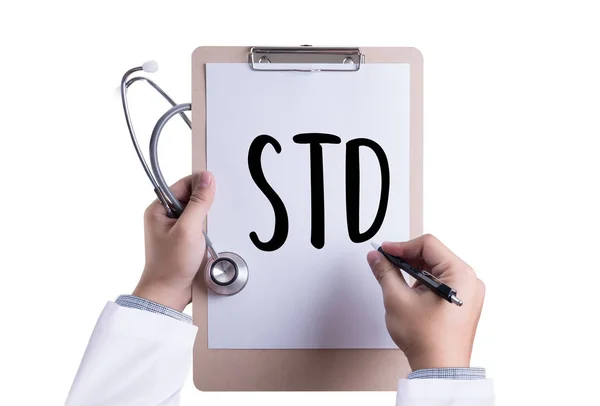 DST - Doenças Sexualmente Transmissíveis. Conceito médico: STOP STD — Fotografia de Stock