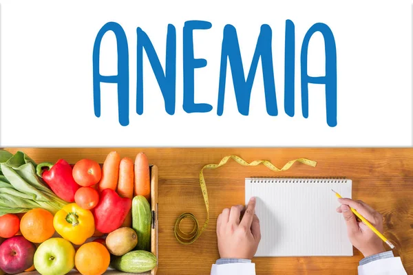 Análisis de sangre de ANEMIA para la prueba de anemia, Concepto médico: anemia, diagnóstico — Foto de Stock