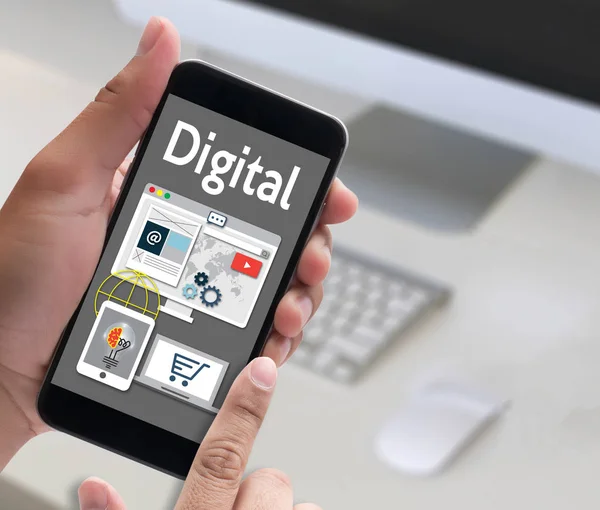 Digital Business Team Digital Device Technology, Digital Busine — Fotografia de Stock