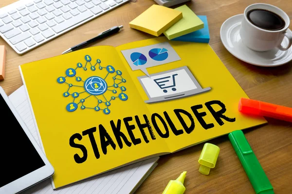 Belanghebbenden, stakeholder engagement concept, belanghebbenden, st — Stockfoto