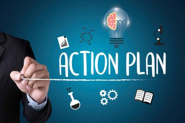 ACTION PLAN ,  Action Plan Strategy Vision Planning , Creative D clipart