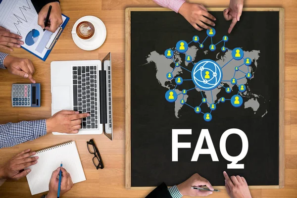 Customer Service Faqs, veelgestelde vragen vraag informatie vaak Aske — Stockfoto