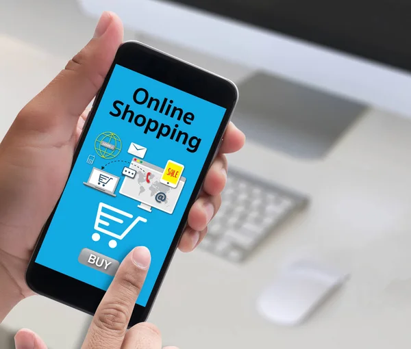 Acquista Online Ordine Negozio Acquista Negozio Pagamento online Shoppin — Foto Stock