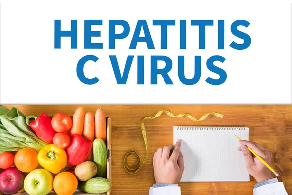 VIRUS DE HEPATITIS C, VHC. Informe médico, Virus de la hepatitis C (VHC) — Foto de Stock