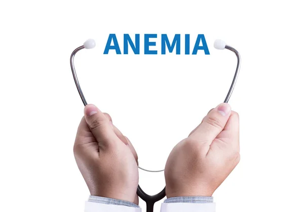 Анемія крові для випробування анемії, медичні концепція: анемія, Diagno — стокове фото