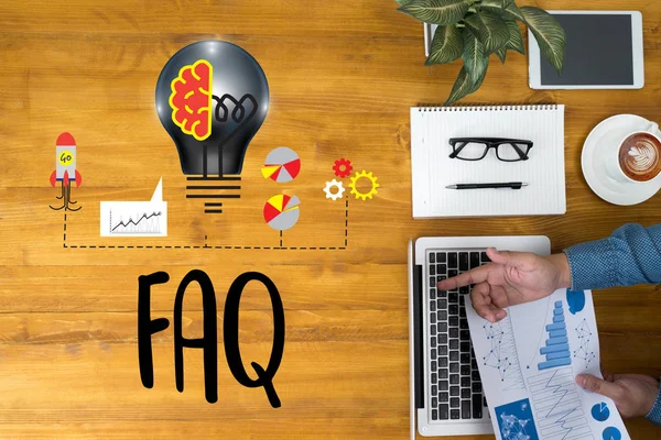 Customer Service Faqs, veelgestelde vragen vraag informatie vaak Aske — Stockfoto