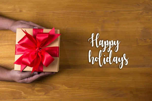 Happy holidays cheerful greeting good Happy  greeting card Celeb — Stock Photo, Image