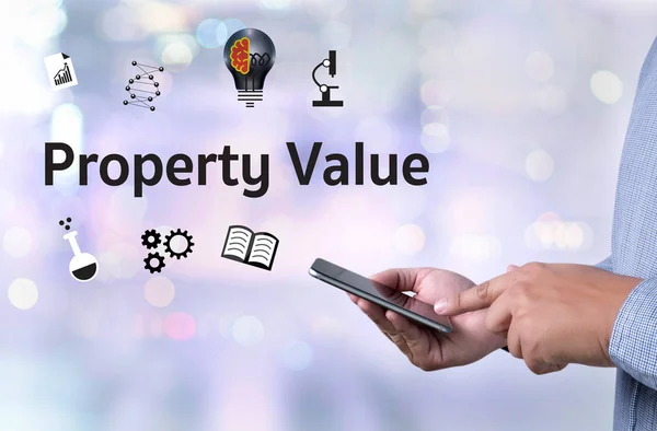 Valore della proprietà, Imprenditore Valore della proprietà, Immobiliare adeguato — Foto Stock