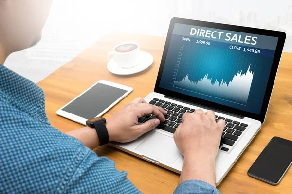 Direkt försäljning Business, teknik, Internet och nätverk koncept — Stockfoto