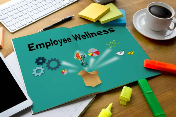 Employee Wellness program and Managing  Health and program Busin — Stock Photo, Image