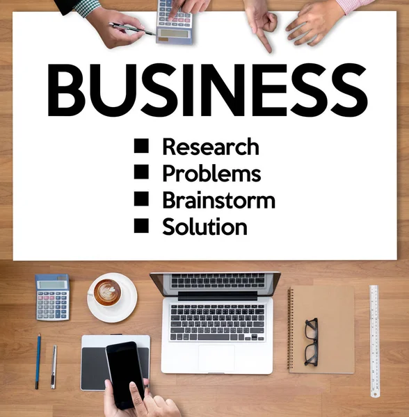 Business Start up Technology Strategy Goals , businessman hand w — Stock Photo, Image