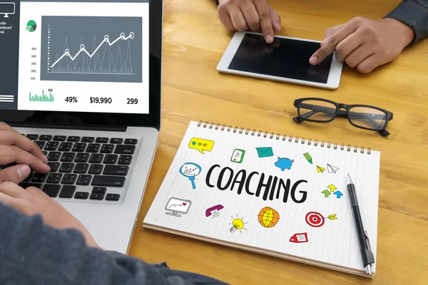 Coaching szkolenia planowania nauki Coaching biznes przewodnik Ins — Zdjęcie stockowe