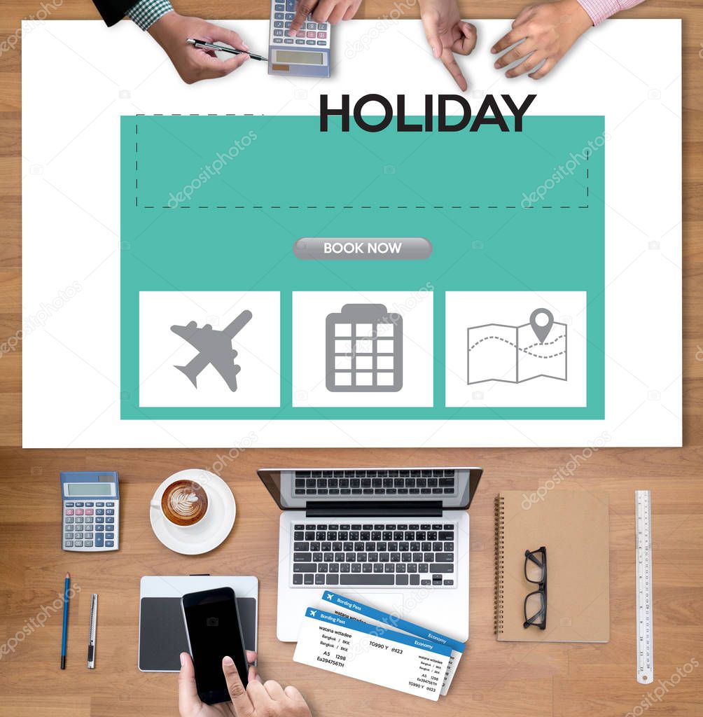 touch Online holiday reservation booking interface to go trip HO