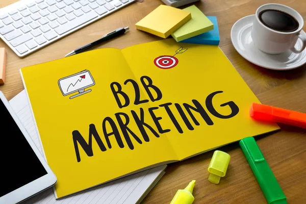 B2B Marketing podnikání na obchodní marketingová společnost, obchodní — Stock fotografie