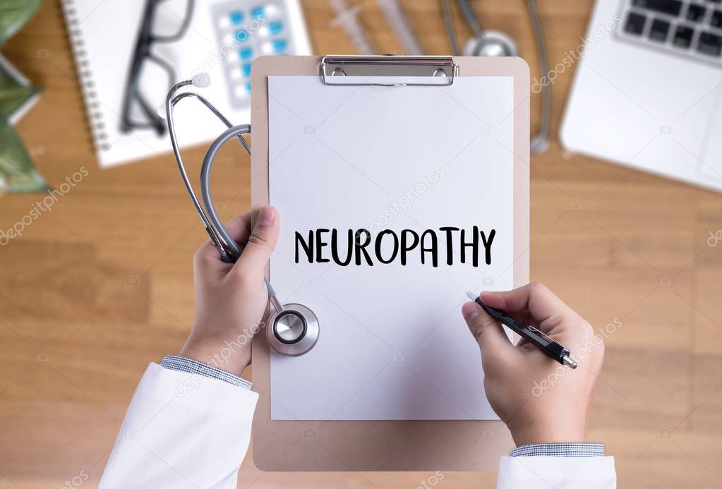 NEUROPATHY  Medical  Doctor concept , Neuropathy Wording in Anam