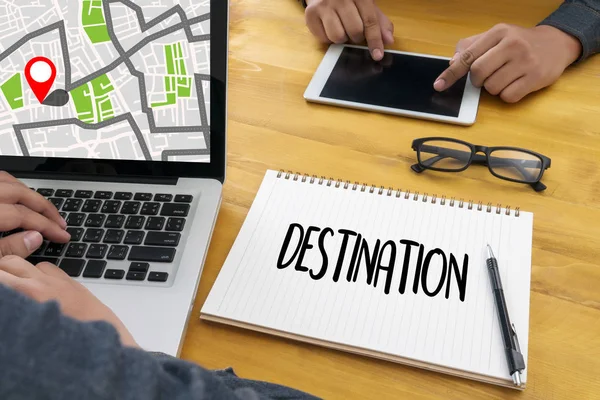 Rutten sätt rutt City karta Destination rutt Navigation gps  , — Stockfoto