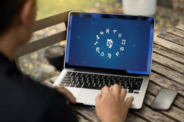 Horoskop astrologi stjärntecken Fortune Sign myt stjärnor Symbol, Trad — Stockfoto