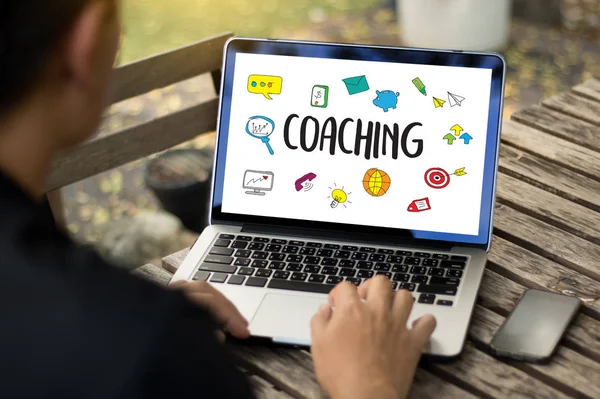 Coaching capacitación planificación aprendizaje Coaching empresarial guía Ins — Foto de Stock