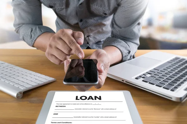 Business Support  COMMERCIAL LOAN , document and agreement signi — Stock Photo, Image