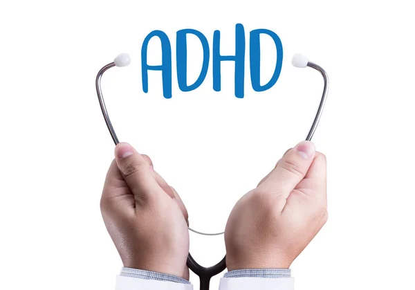 ADHD CONCEPT Diagnostic imprimé Hyperactivité avec déficit de l'attention d — Photo