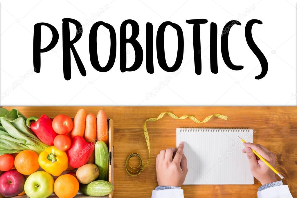 Probiotics medical equipment  eating healthy concept.