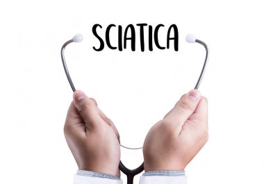 Siyatik doktor el profesyonel tıbbi kavramı çalışma