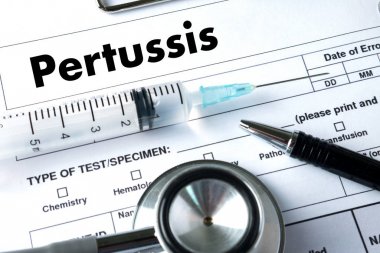 Boğmaca doktor el profesyonel tıbbi kavramı çalışma