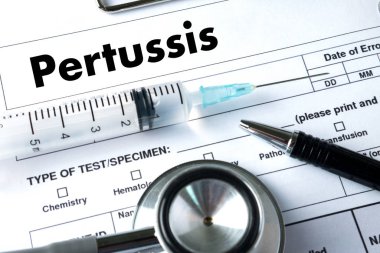 Boğmaca doktor el profesyonel tıbbi kavramı çalışma