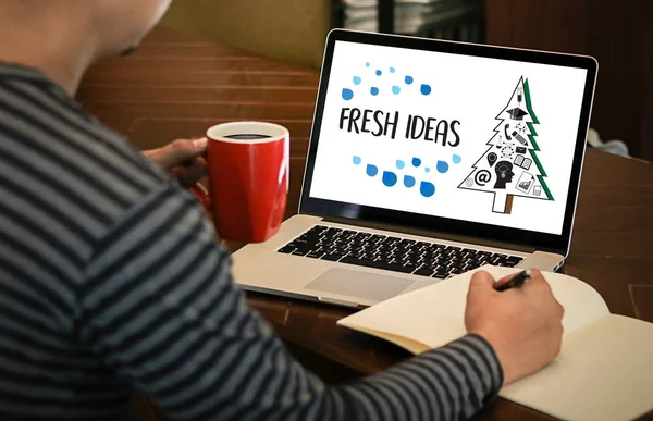 FRESH IDEAS Ideas Design Innovation think Objective Strategy, N — стоковое фото