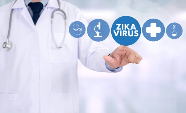 Zika virüs tıbbi işçi koruyucu giysiler — Stok fotoğraf