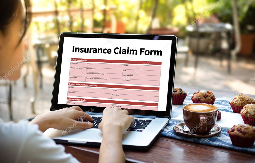 CLAIMS Health insurance form , Business Concept , Insured Claims