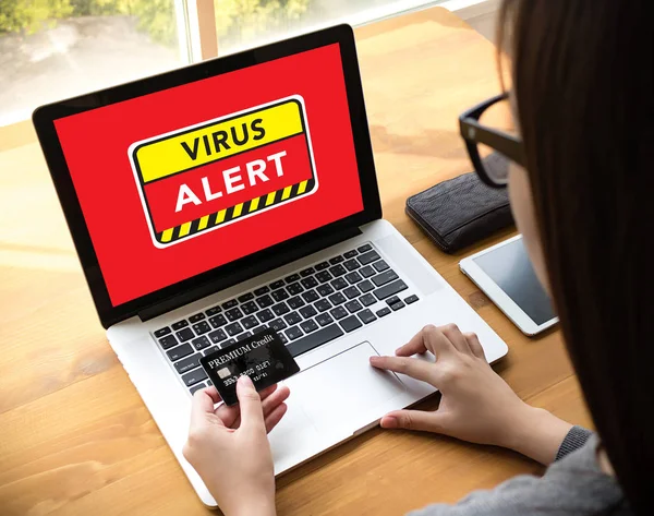 Virus Alert Warning Digital Browsing Concept